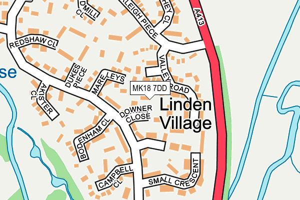 MK18 7DD map - OS OpenMap – Local (Ordnance Survey)