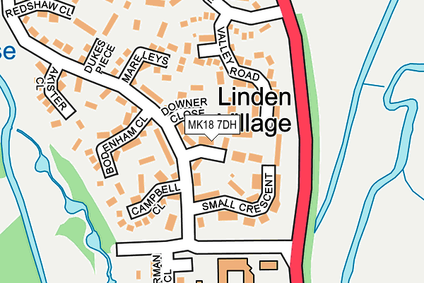 MK18 7DH map - OS OpenMap – Local (Ordnance Survey)