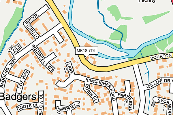 MK18 7DL map - OS OpenMap – Local (Ordnance Survey)