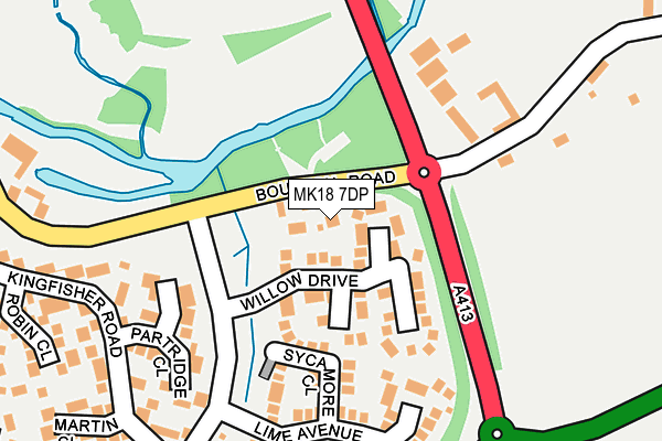 MK18 7DP map - OS OpenMap – Local (Ordnance Survey)