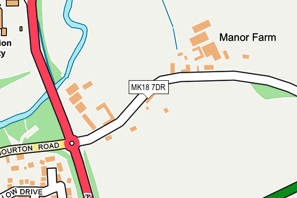 MK18 7DR map - OS OpenMap – Local (Ordnance Survey)