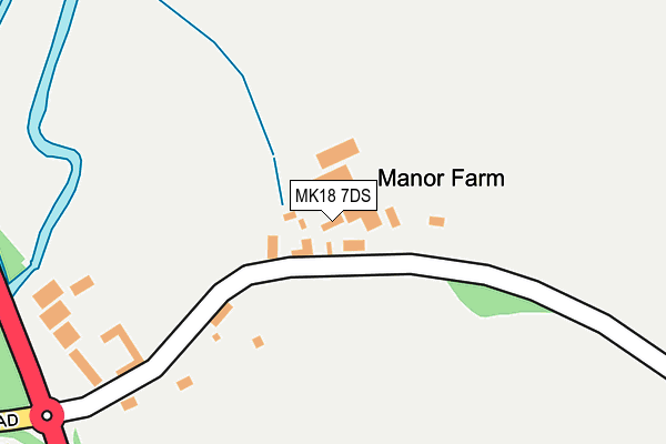 MK18 7DS map - OS OpenMap – Local (Ordnance Survey)