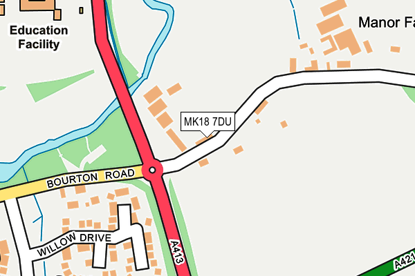 MK18 7DU map - OS OpenMap – Local (Ordnance Survey)