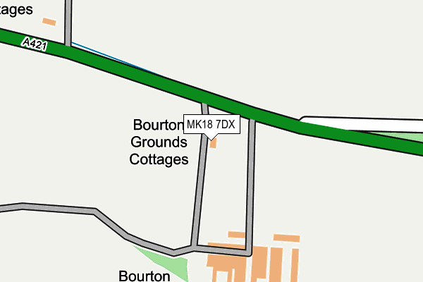 MK18 7DX map - OS OpenMap – Local (Ordnance Survey)