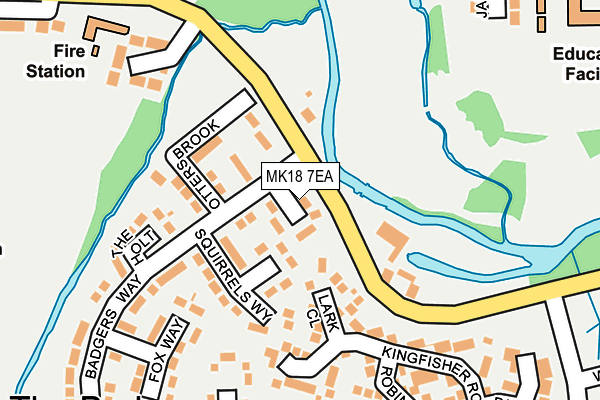 MK18 7EA map - OS OpenMap – Local (Ordnance Survey)