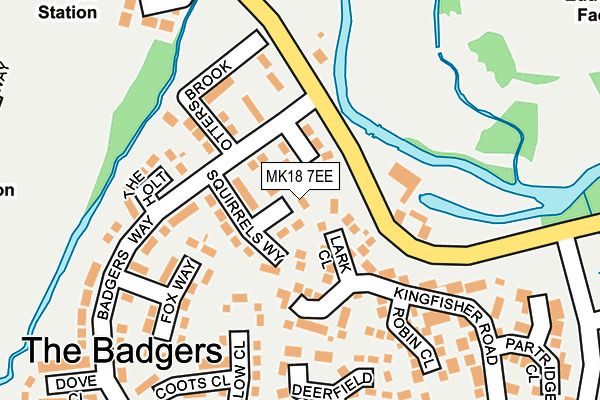 MK18 7EE map - OS OpenMap – Local (Ordnance Survey)