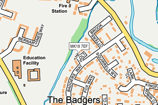 MK18 7EF map - OS OpenMap – Local (Ordnance Survey)