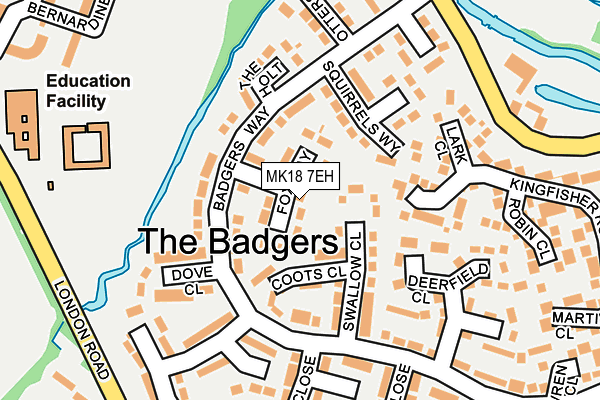 MK18 7EH map - OS OpenMap – Local (Ordnance Survey)