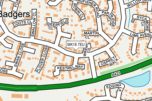 MK18 7EU map - OS OpenMap – Local (Ordnance Survey)
