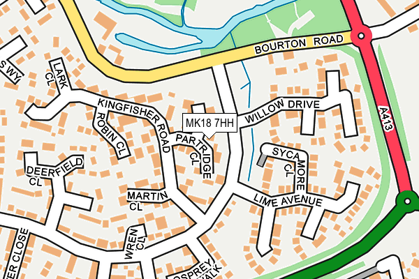 MK18 7HH map - OS OpenMap – Local (Ordnance Survey)