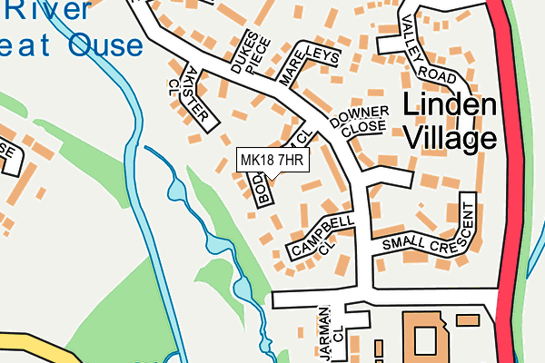 MK18 7HR map - OS OpenMap – Local (Ordnance Survey)