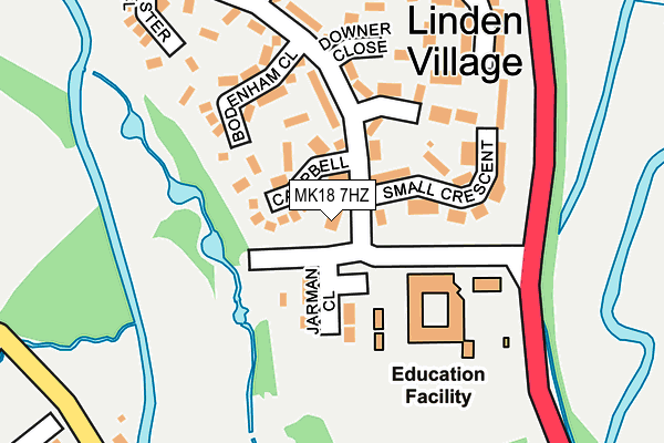 MK18 7HZ map - OS OpenMap – Local (Ordnance Survey)