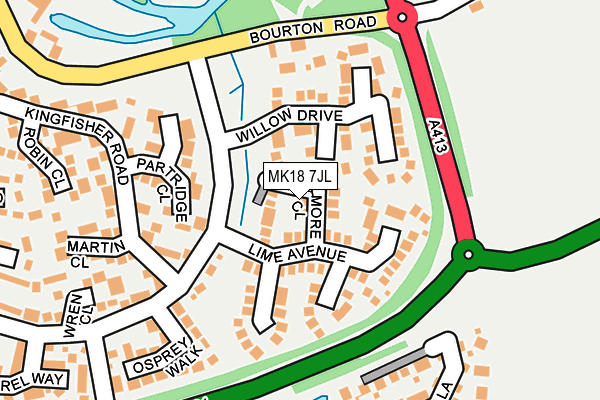 MK18 7JL map - OS OpenMap – Local (Ordnance Survey)