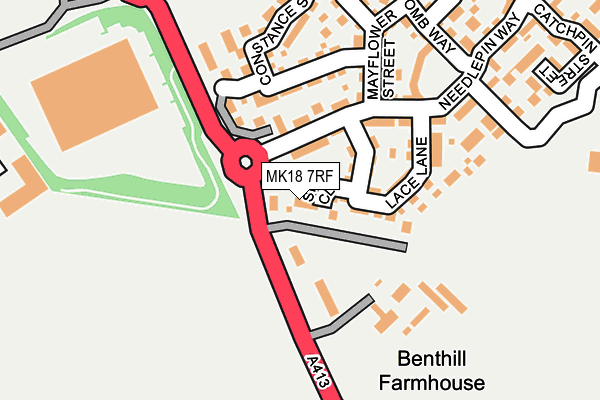 MK18 7RF map - OS OpenMap – Local (Ordnance Survey)