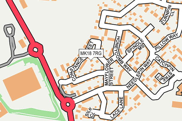 MK18 7RG map - OS OpenMap – Local (Ordnance Survey)