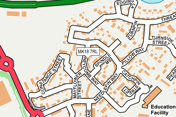 MK18 7RL map - OS OpenMap – Local (Ordnance Survey)