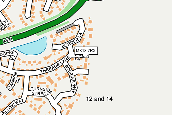 MK18 7RX map - OS OpenMap – Local (Ordnance Survey)