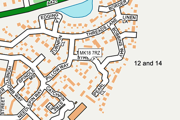 MK18 7RZ map - OS OpenMap – Local (Ordnance Survey)