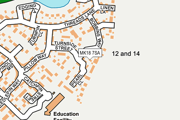 MK18 7SA map - OS OpenMap – Local (Ordnance Survey)