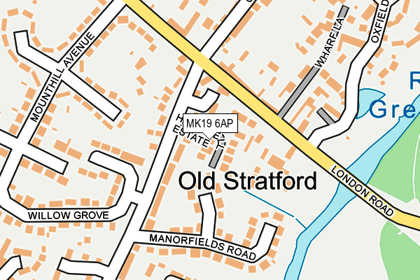 MK19 6AP map - OS OpenMap – Local (Ordnance Survey)