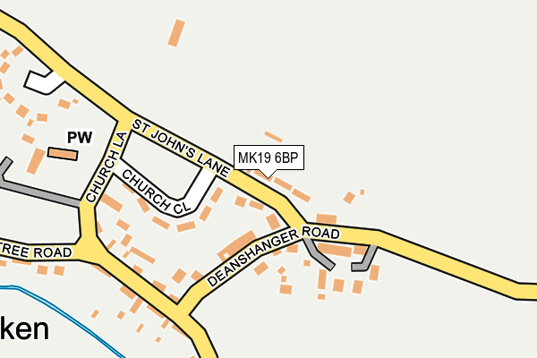 MK19 6BP map - OS OpenMap – Local (Ordnance Survey)