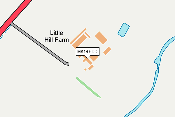 MK19 6DD map - OS OpenMap – Local (Ordnance Survey)