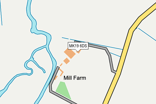 MK19 6DS map - OS OpenMap – Local (Ordnance Survey)