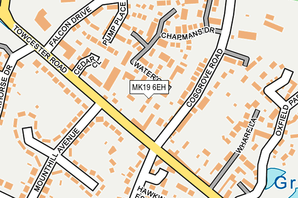 MK19 6EH map - OS OpenMap – Local (Ordnance Survey)