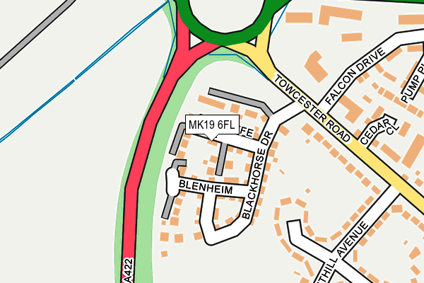 MK19 6FL map - OS OpenMap – Local (Ordnance Survey)