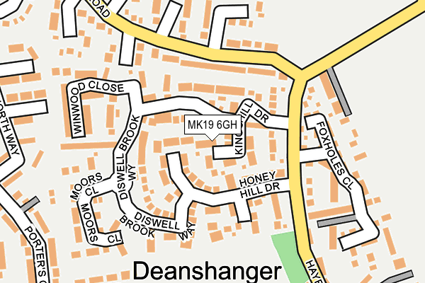 MK19 6GH map - OS OpenMap – Local (Ordnance Survey)