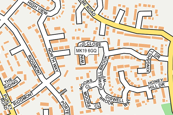 MK19 6GQ map - OS OpenMap – Local (Ordnance Survey)