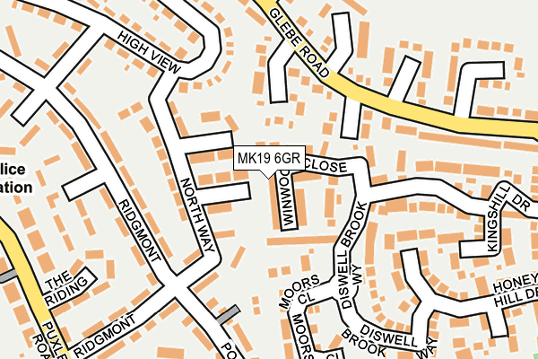MK19 6GR map - OS OpenMap – Local (Ordnance Survey)