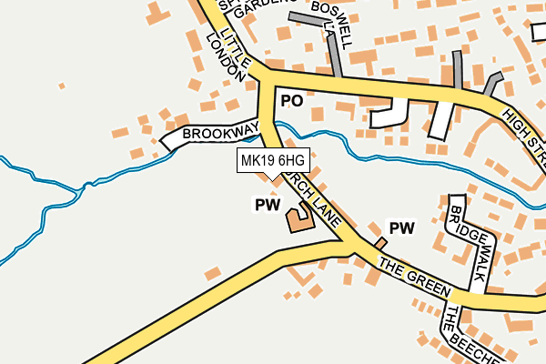 MK19 6HG map - OS OpenMap – Local (Ordnance Survey)