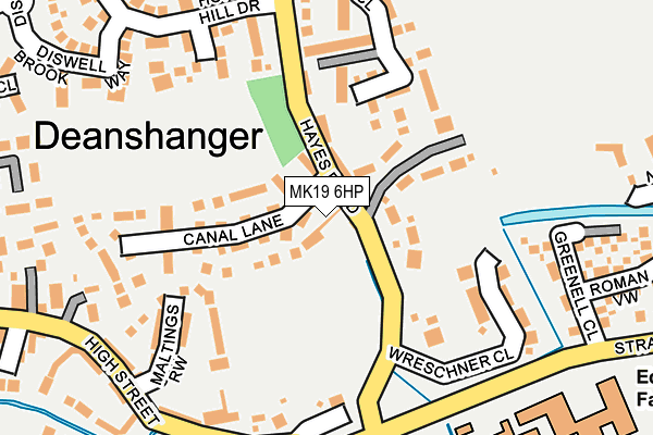 MK19 6HP map - OS OpenMap – Local (Ordnance Survey)