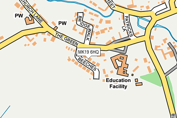 MK19 6HQ map - OS OpenMap – Local (Ordnance Survey)