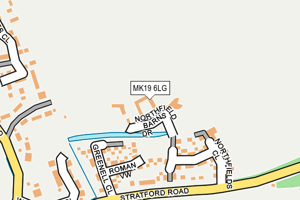 MK19 6LG map - OS OpenMap – Local (Ordnance Survey)