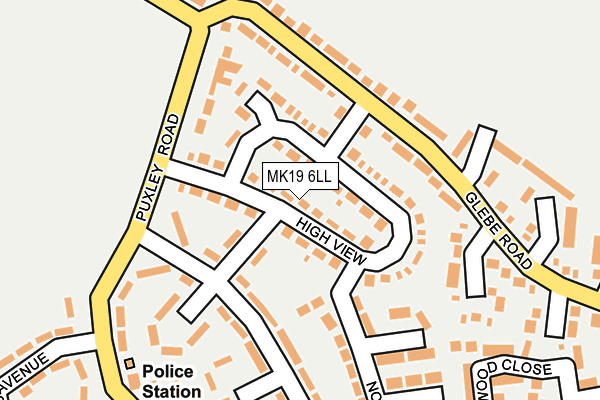 MK19 6LL map - OS OpenMap – Local (Ordnance Survey)