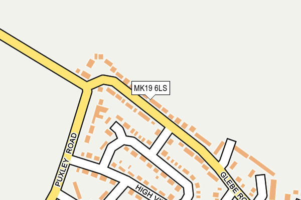 MK19 6LS map - OS OpenMap – Local (Ordnance Survey)