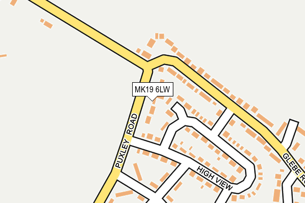 MK19 6LW map - OS OpenMap – Local (Ordnance Survey)