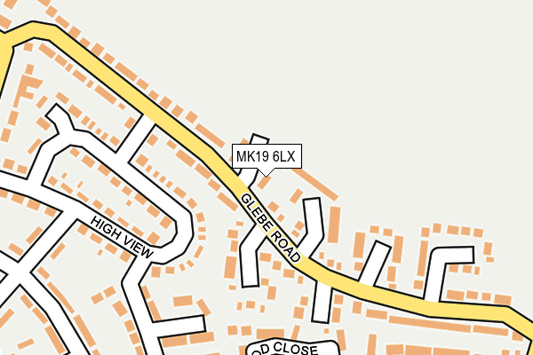 MK19 6LX map - OS OpenMap – Local (Ordnance Survey)