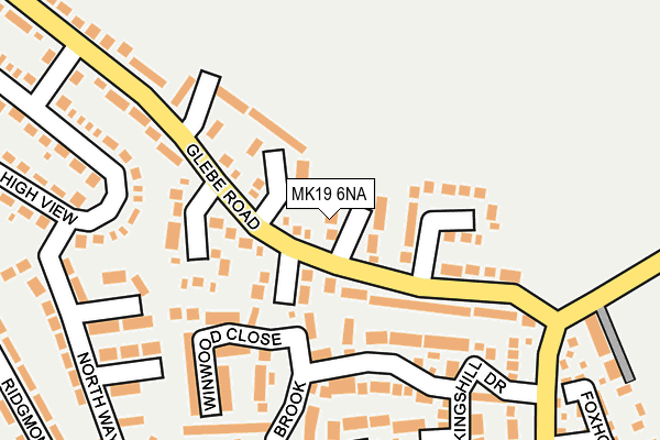 MK19 6NA map - OS OpenMap – Local (Ordnance Survey)