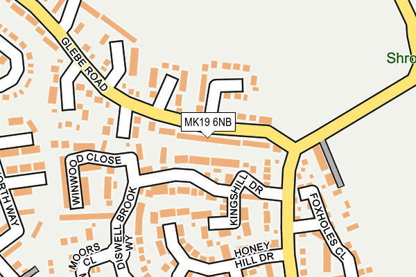 MK19 6NB map - OS OpenMap – Local (Ordnance Survey)