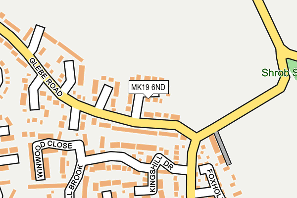 MK19 6ND map - OS OpenMap – Local (Ordnance Survey)