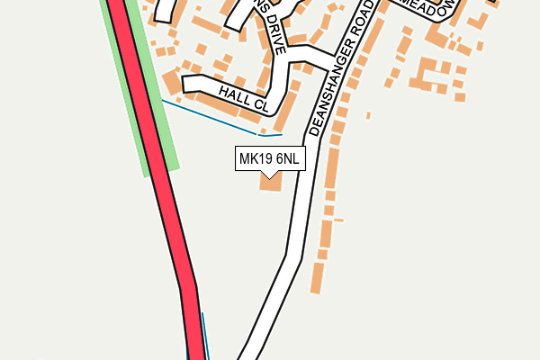 MK19 6NL map - OS OpenMap – Local (Ordnance Survey)