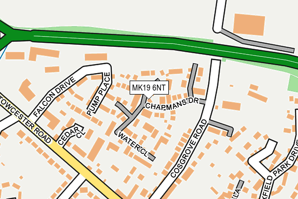 MK19 6NT map - OS OpenMap – Local (Ordnance Survey)