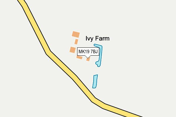 MK19 7BJ map - OS OpenMap – Local (Ordnance Survey)