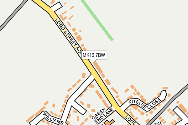 MK19 7BW map - OS OpenMap – Local (Ordnance Survey)