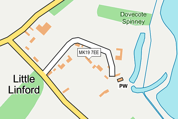 MK19 7EE map - OS OpenMap – Local (Ordnance Survey)