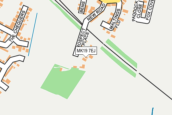 MK19 7EJ map - OS OpenMap – Local (Ordnance Survey)