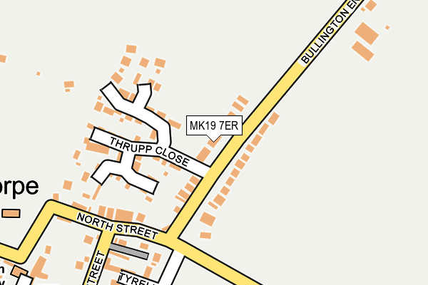 MK19 7ER map - OS OpenMap – Local (Ordnance Survey)